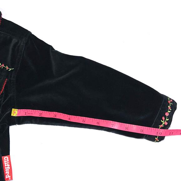 Rare Vintage Y2K Clifford The Big Red Dog Black Velour Scholastic Jacket Size 3T - Picture 13 of 13